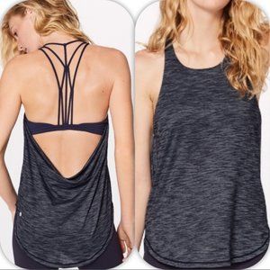 Lululemon Raise The Barre Tank Heathered Deep Navy